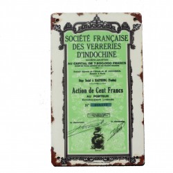Plaque Verreries d'Indochine