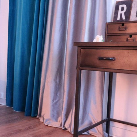 Rideau PEARL en taffetas de soie