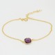 Golden chain bracelet Amethyst