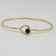 Bracelet jonc Onyx noire Nubia
