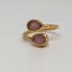 Bague dorée Améthyste