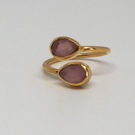 Aqua Chalcedony ring