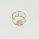 Golden ring pink Chalcedony