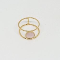 Golden ring pink Chalcedony