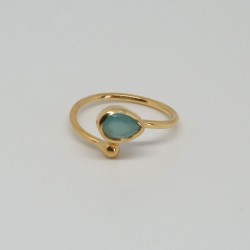 Aqua Chalcedony ring