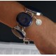 Bracelet argent lapis lazuli
