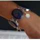 silver lapis lazuli bracelet Linda