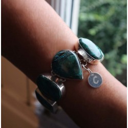 silver chrysocolla bracelet Azura