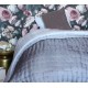 Silk quilt grey ivory