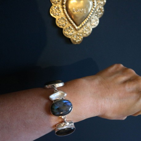 Aqua Chalcedony Bracelet Alya