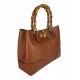 white round rattan bag