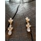 silver earings with moonstone gems
