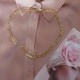 collier doré maille trombone mousqueton