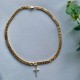 collier doré pendentif croix