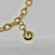collier doré pendentif zircon bleu
