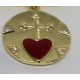 golden chain necklace heart pendant