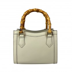 white round rattan bag