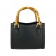 white round rattan bag