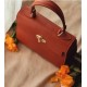 white round rattan bag