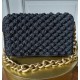 white round rattan bag